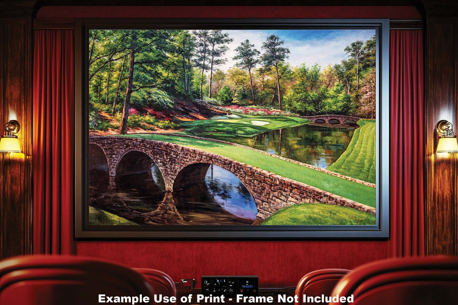 Augusta National Golden Bell poster Golden Bell Masters painting print pic artwork PGA Golf Club Course Hole 12 ANGC12RiOil01 RichimageArt.com 19