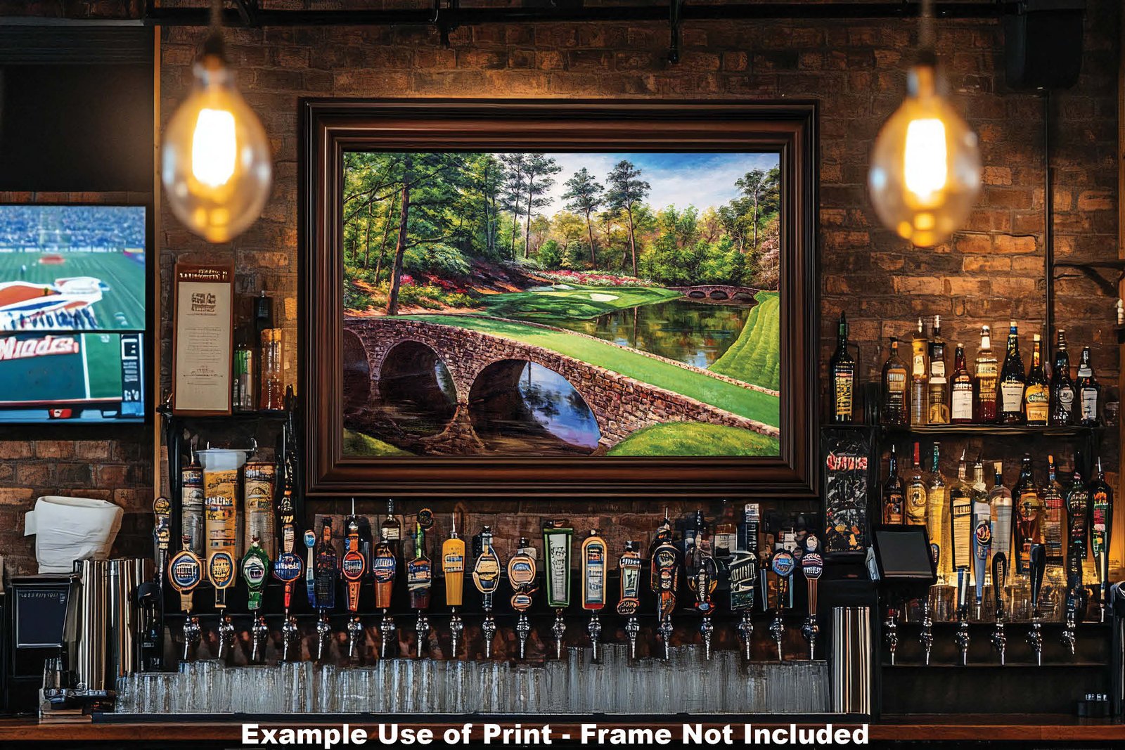 Augusta National Golden Bell poster Golden Bell Masters painting print pic artwork PGA Golf Club Course Hole 12 ANGC12RiOil01 RichimageArt.com 20