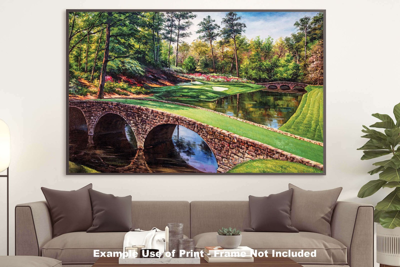 Augusta National Golden Bell poster Golden Bell Masters painting print pic artwork PGA Golf Club Course Hole 12 ANGC12RiOil01 RichimageArt.com 21