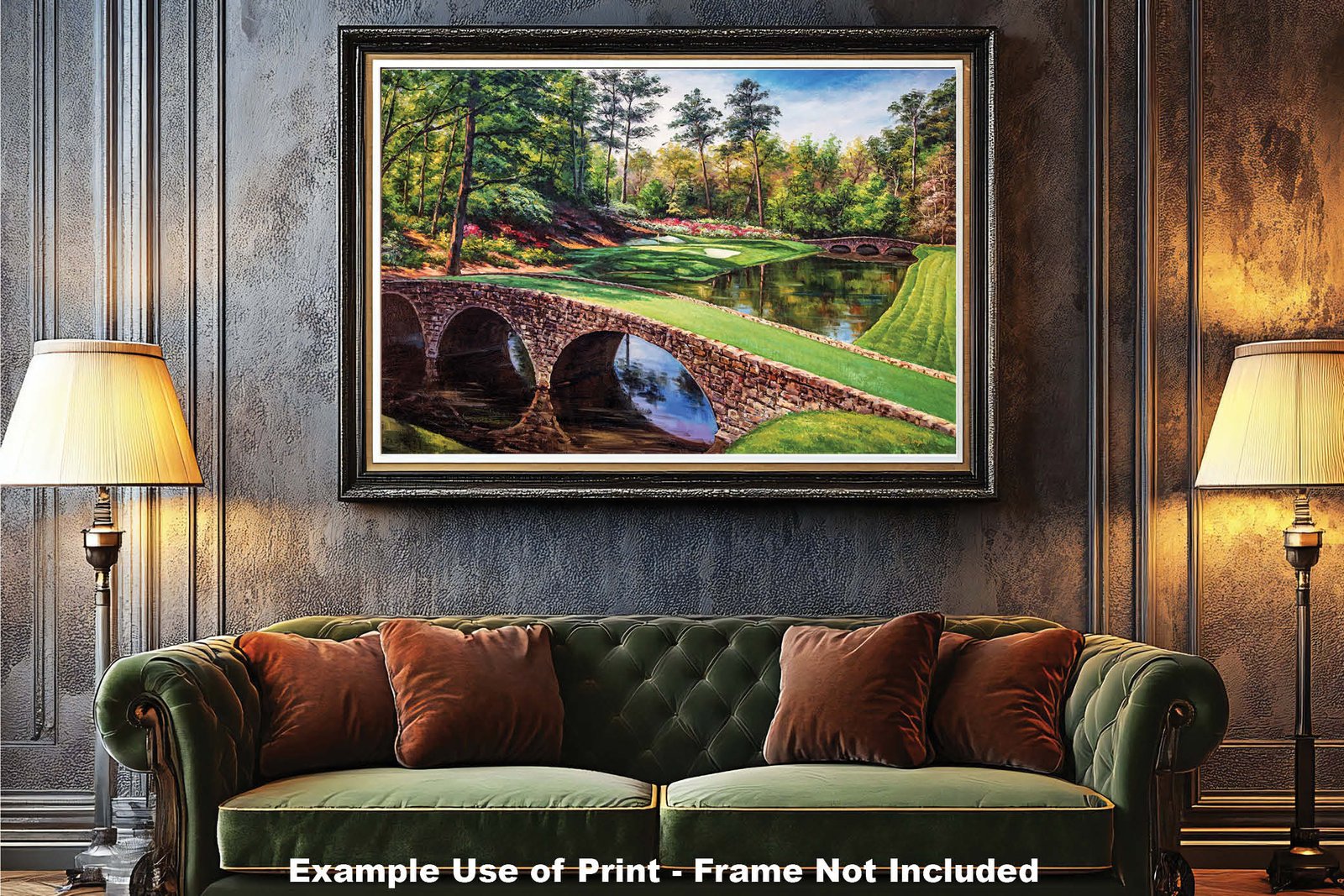 Augusta National Golden Bell poster Golden Bell Masters painting print pic artwork PGA Golf Club Course Hole 12 ANGC12RiOil01 RichimageArt.com 6