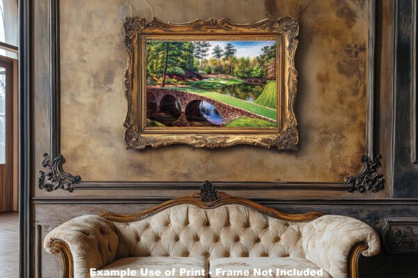 Augusta National Golden Bell poster Golden Bell Masters painting print pic artwork PGA Golf Club Course Hole 12 ANGC12RiOil01 RichimageArt.com 7