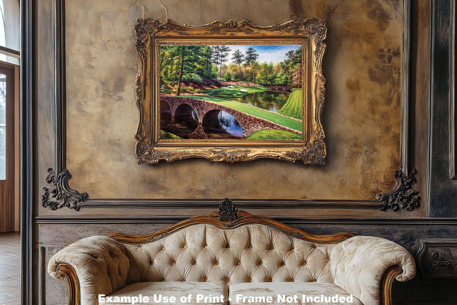 Augusta National Golden Bell poster Golden Bell Masters painting print pic artwork PGA Golf Club Course Hole 12 ANGC12RiOil01 RichimageArt.com 7