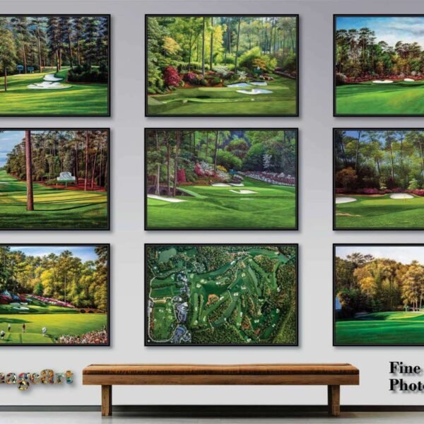 Augusta National Golden Bell poster Golden Bell Masters painting print pic artwork PGA Golf Club Course Hole 12 ANGC12RiOil01 RichimageArt.com 9