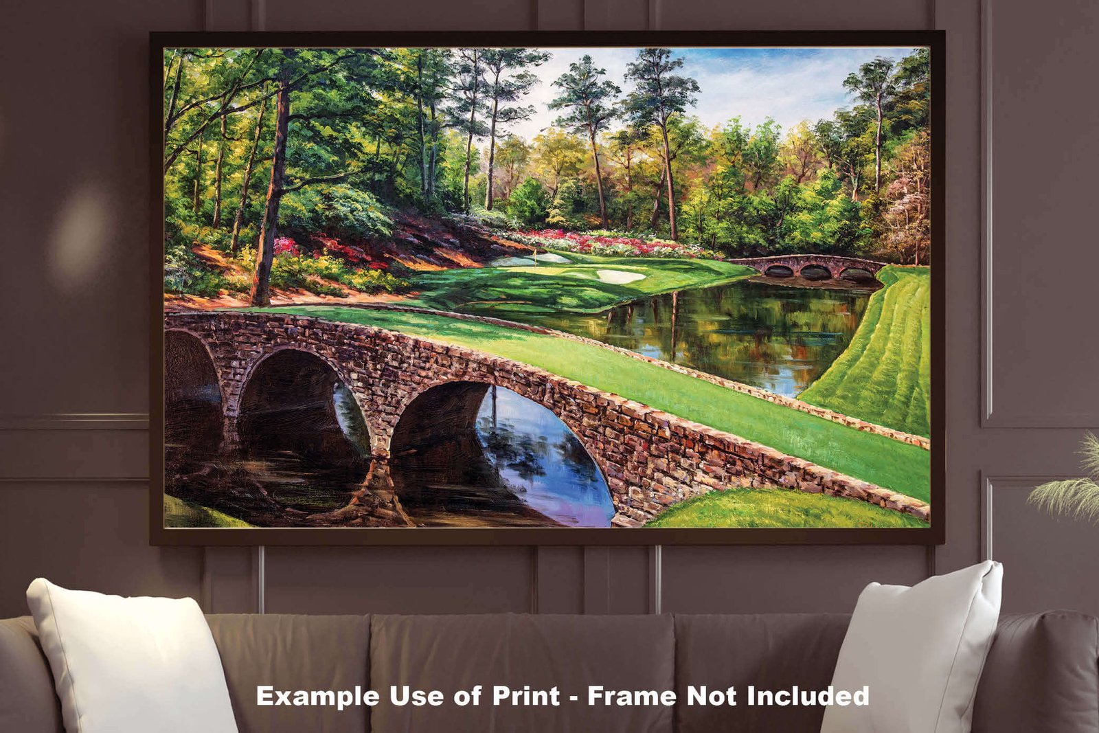 Augusta National Golden Bell poster Golden Bell Masters painting print pic artwork PGA Golf Club Course Hole 12 ANGC12RiOil01 RichimageArt.com 9