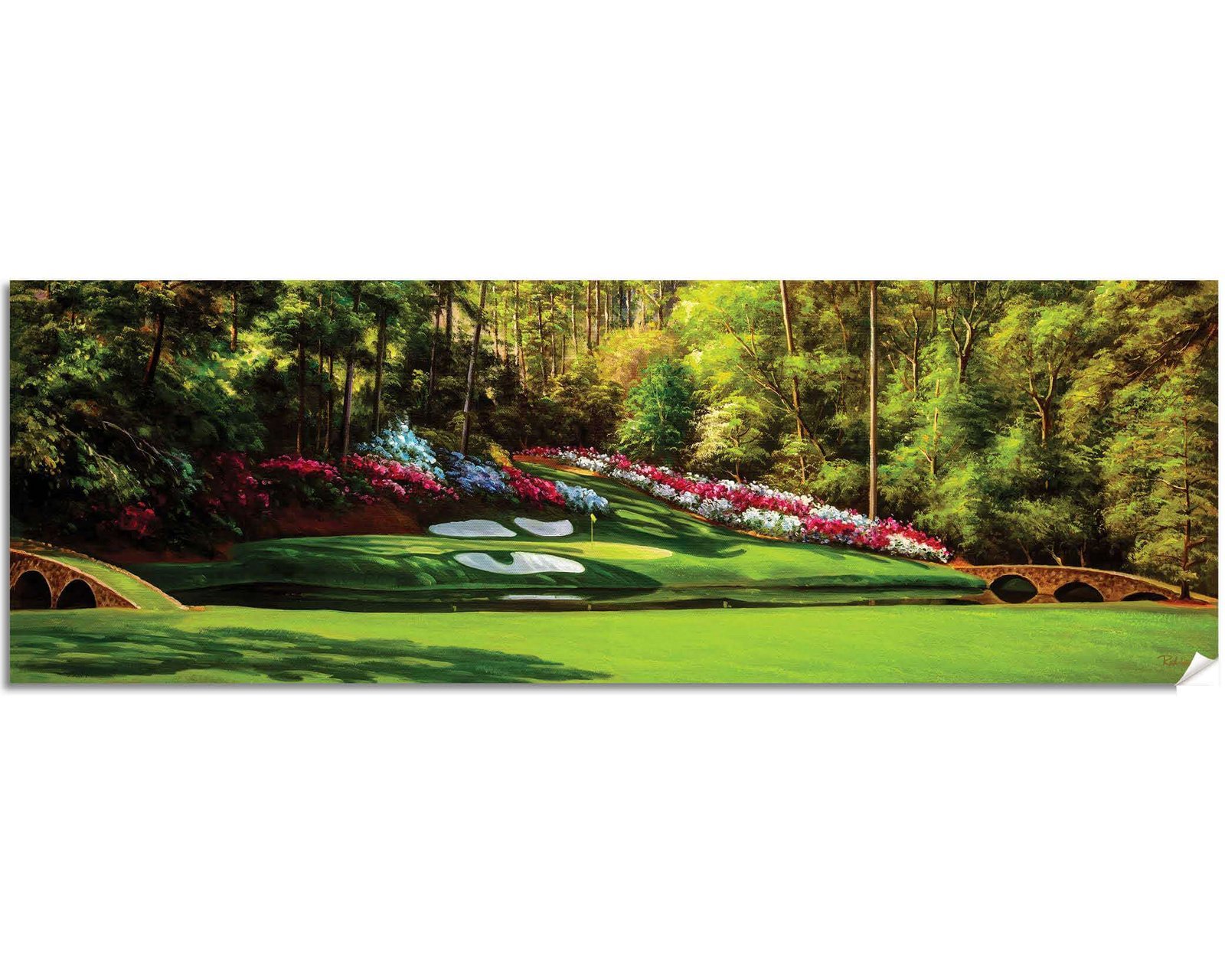 Augusta National Golf Club Amen Corner poster Amen Corner Azalea Hole 13 painting print Masters artwork Golf Pan8 Golden Bell Hole 12 8ANGC1pan5x4s 11
