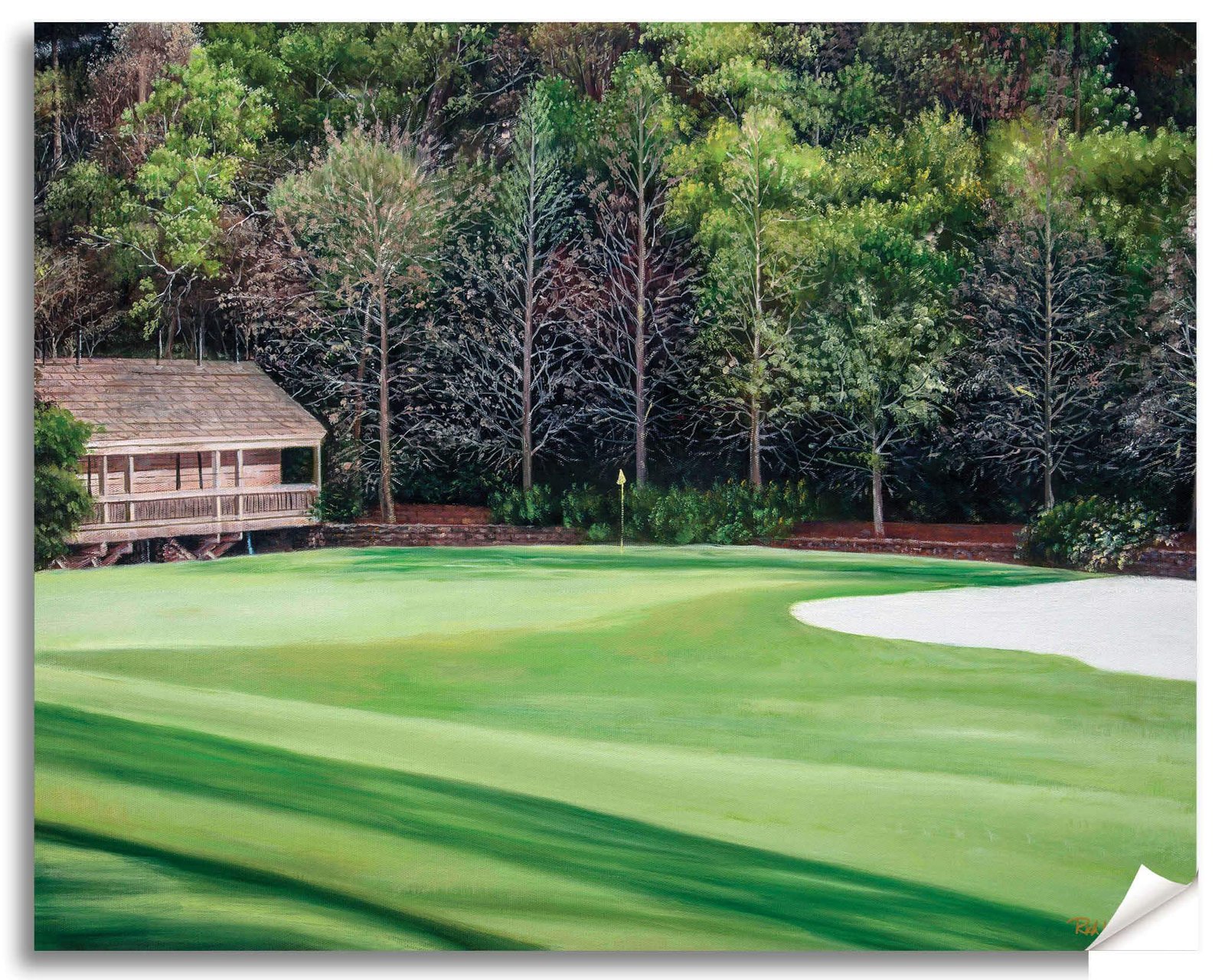 Augusta National Golf Club Amen Corner poster Amen Corner Azalea Hole 13 painting print Masters artwork Golf Pan8 Golden Bell Hole 12 8ANGC1pan5x4s 12