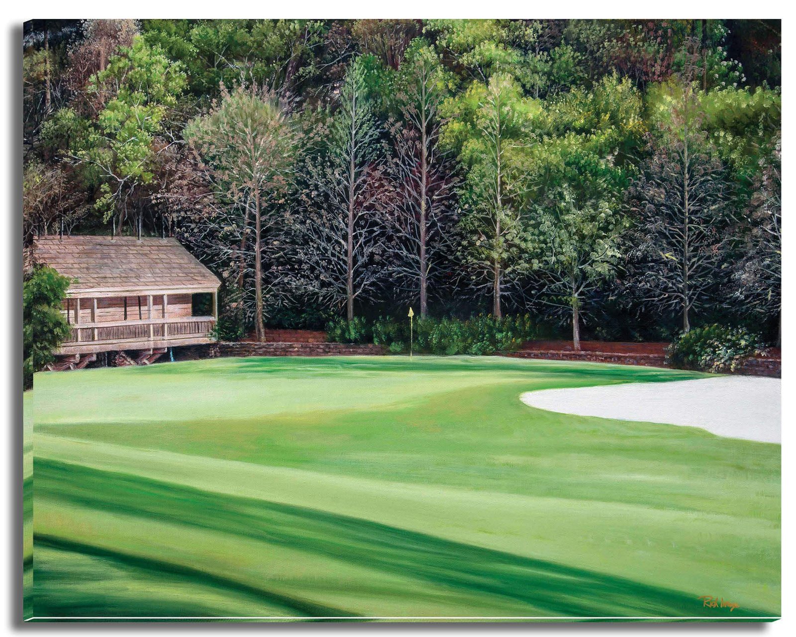 Augusta National Golf Club Amen Corner poster Amen Corner Azalea Hole 13 painting print Masters artwork Golf Pan8 Golden Bell Hole 12 8ANGC1pan5x4s 6
