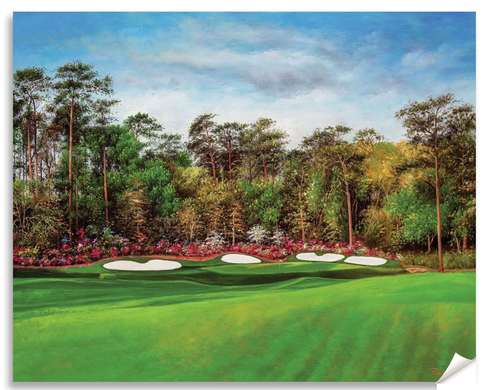 Augusta National Golf Club Amen Corner the Masters of Augusta wall art canvas prints the Masters of Augusta wall decor Hole 12 Golden Bell art on wall 6ANGC4 14