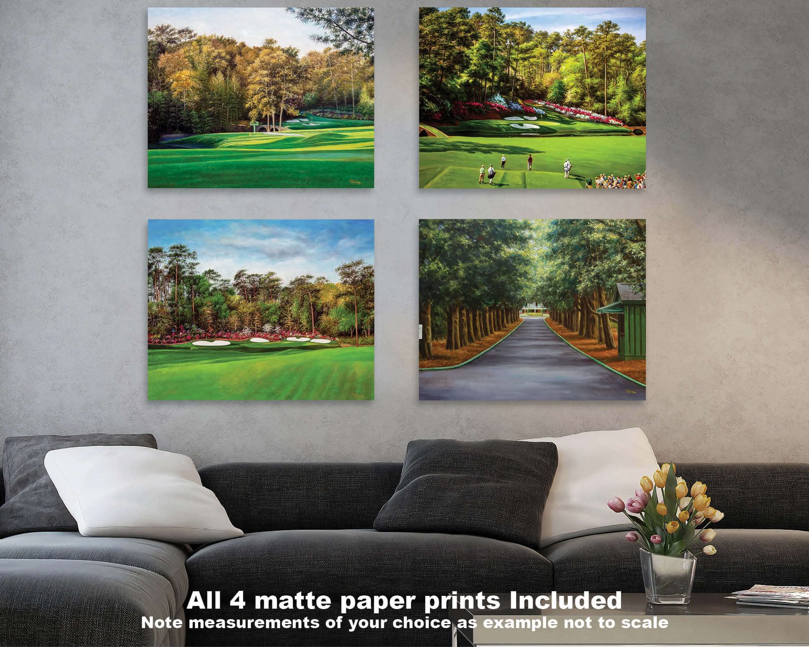 Augusta National Golf Club Amen Corner the Masters of Augusta wall art canvas prints the Masters of Augusta wall decor Hole 12 Golden Bell art on wall 6ANGC4 16