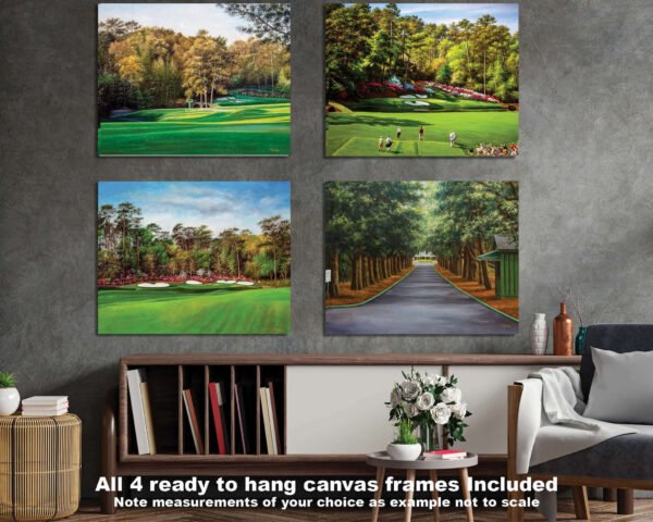 Augusta National Golf Club Amen Corner the Masters of Augusta wall art canvas prints the Masters of Augusta wall decor Hole 12 Golden Bell art on wall 6ANGC4 3
