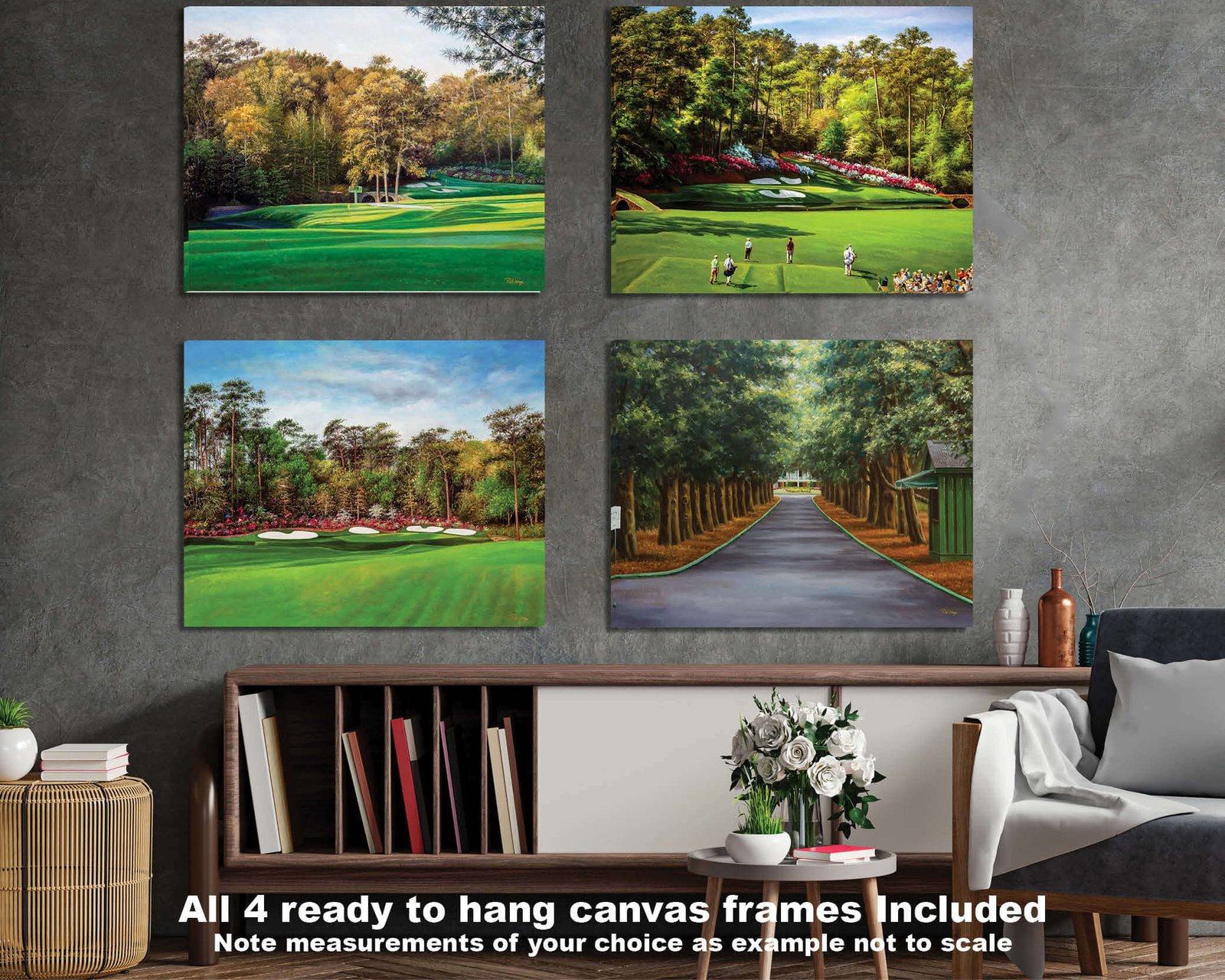 Augusta National Golf Club Amen Corner the Masters of Augusta wall art canvas prints the Masters of Augusta wall decor Hole 12 Golden Bell art on wall 6ANGC4 3