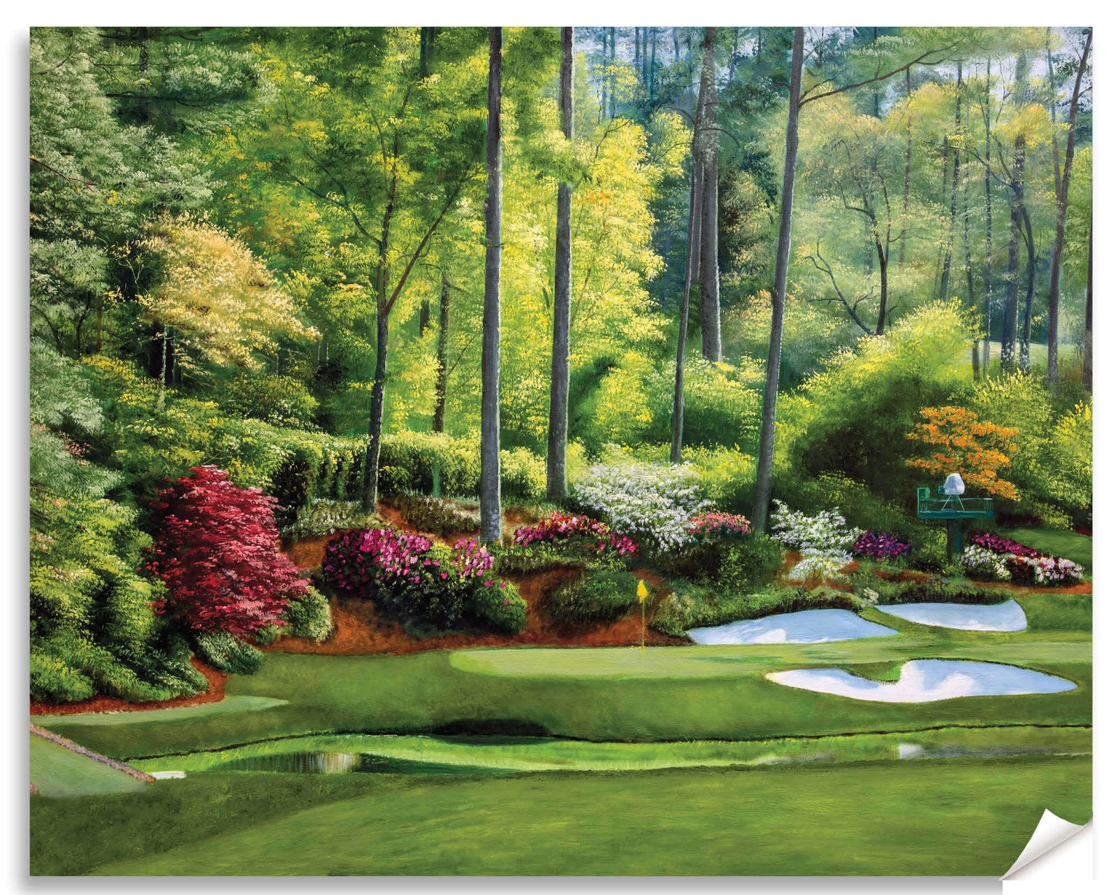 Augusta National Golf Club Amen Corner the Masters of Augusta wall decor Golden Bell Hole 12 wall art Clubhouse Club House art on wall canvas prints 3ANGC4 14