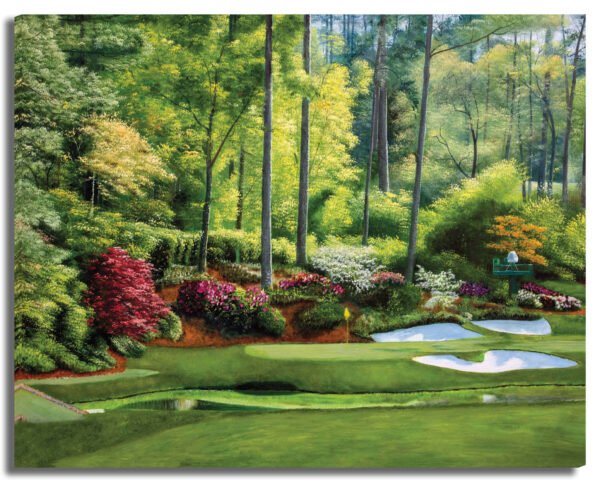 Augusta National Golf Club Amen Corner the Masters of Augusta wall decor Golden Bell Hole 12 wall art Clubhouse Club House art on wall canvas prints 3ANGC4 7