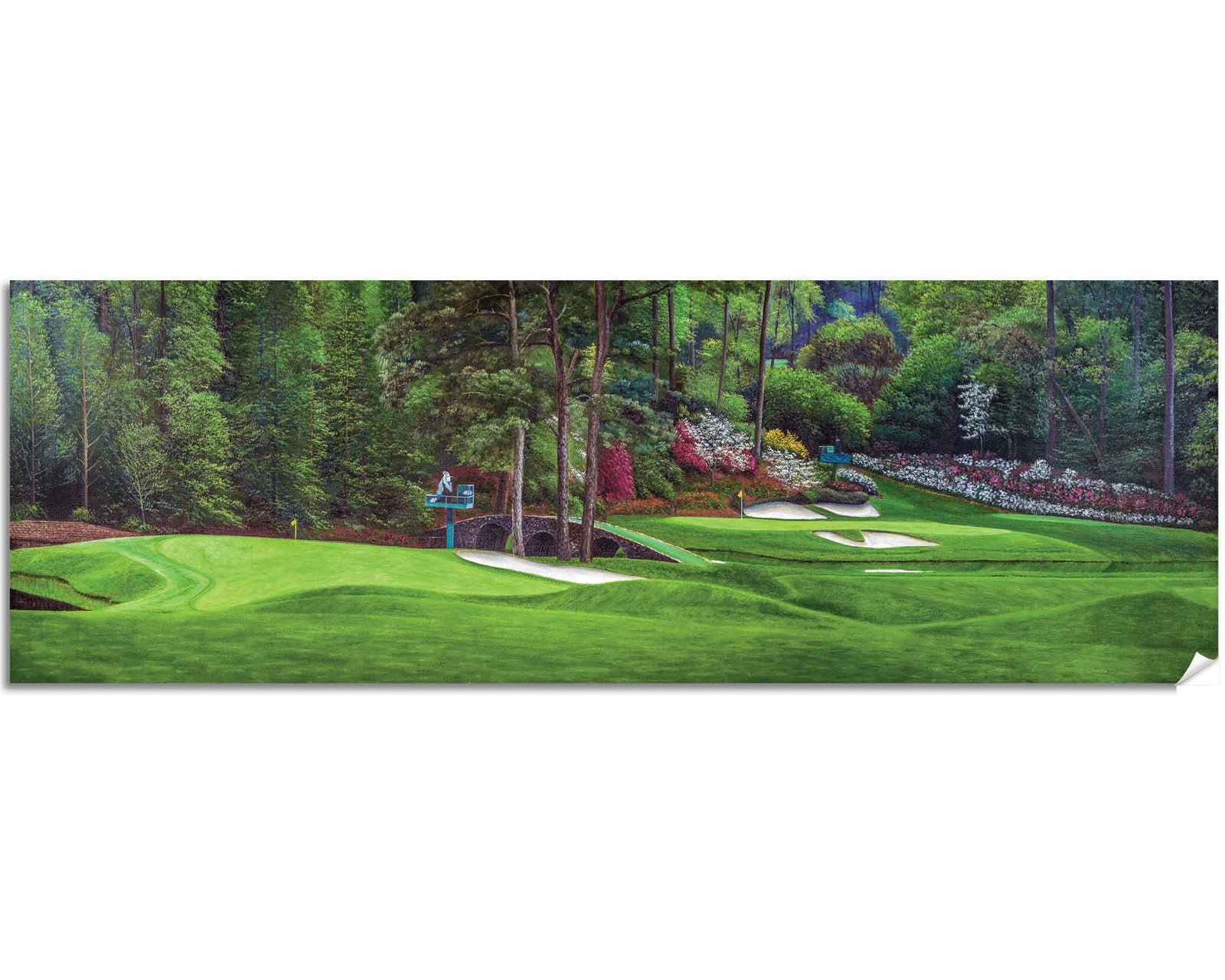 Augusta National Golf Club Azalea Hole 13 Masters poster artwork painting print Amen Corner Golden Bell Hole 12 Golf Pan2 2ANGC1pan5x4s 11