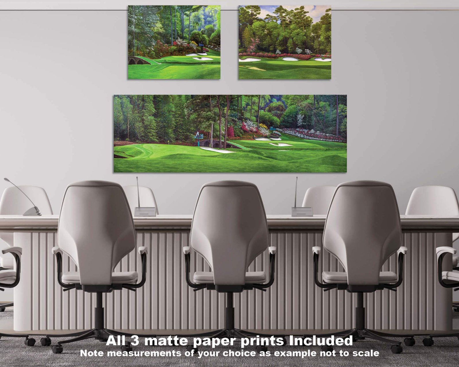 Augusta National Golf Club Azalea Hole 13 Masters poster artwork painting print Amen Corner Golden Bell Hole 12 Golf Pan2 2ANGC1pan5x4s 16