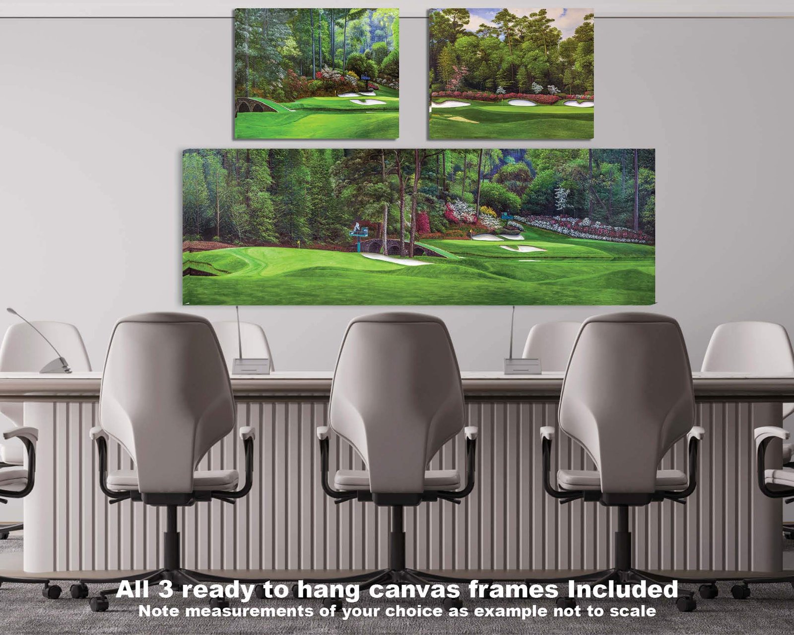 Augusta National Golf Club Azalea Hole 13 Masters poster artwork painting print Amen Corner Golden Bell Hole 12 Golf Pan2 2ANGC1pan5x4s 4