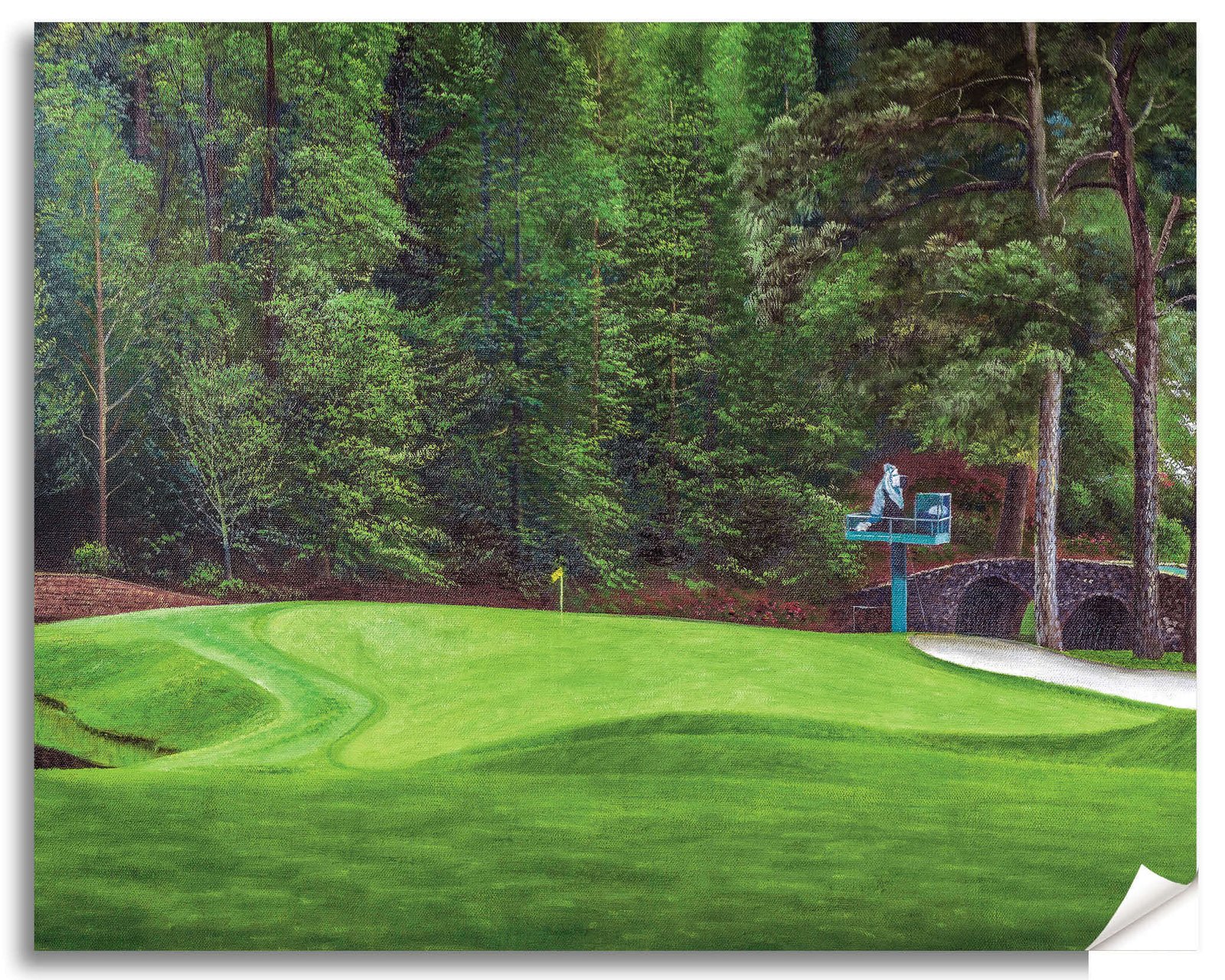 Augusta National Golf Club Azalea Hole 13 painting print Golf Pan10 pic Golden Bell Hole 12 White Dogwood Hole 11 poster artwork 10ANGC1pan5x4s 12