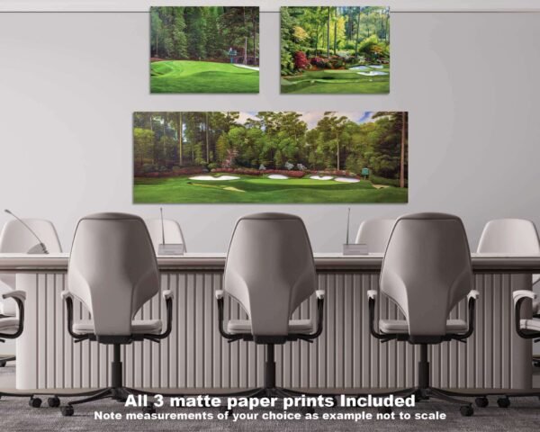 Augusta National Golf Club Azalea Hole 13 painting print Golf Pan10 pic Golden Bell Hole 12 White Dogwood Hole 11 poster artwork 10ANGC1pan5x4s 16