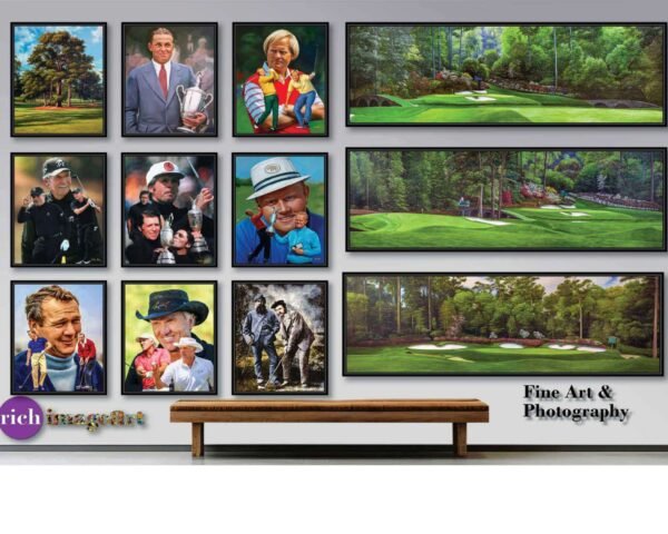 Augusta National Golf Club Azalea Hole 13 poster Azalea Hole 13 Amen Corner painting print artwork Golden Bell Hole 12 pic Golf Pan7 Amen Corner 7ANGC1pan5x4s 19