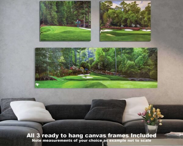 Augusta National Golf Club Azalea Hole 13 poster Azalea Hole 13 Amen Corner painting print artwork Golden Bell Hole 12 pic Golf Pan7 Amen Corner 7ANGC1pan5x4s 2