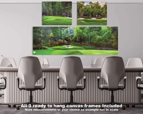 Augusta National Golf Club Azalea Hole 13 poster Azalea Hole 13 Amen Corner painting print artwork Golden Bell Hole 12 pic Golf Pan7 Amen Corner 7ANGC1pan5x4s 4