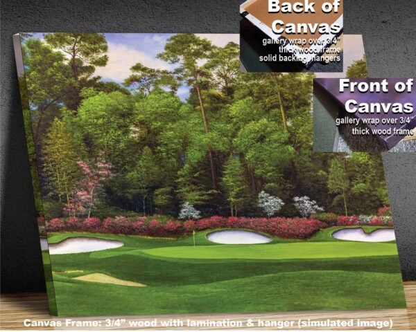 Augusta National Golf Club Azalea Hole 13 poster Azalea Hole 13 Amen Corner painting print artwork Golden Bell Hole 12 pic Golf Pan7 Amen Corner 7ANGC1pan5x4s 8