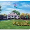 Augusta National Golf Club Camellia Hole 10 Founders Circle poster artwork Founders Circle pic Magnolia Lane painting print 5ANGC1pan5x4s 12