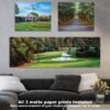 Augusta National Golf Club Camellia Hole 10 Founders Circle poster artwork Founders Circle pic Magnolia Lane painting print 5ANGC1pan5x4s 14