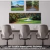 Augusta National Golf Club Camellia Hole 10 Founders Circle poster artwork Founders Circle pic Magnolia Lane painting print 5ANGC1pan5x4s 16