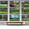 Augusta National Golf Club Camellia Hole 10 Founders Circle poster artwork Founders Circle pic Magnolia Lane painting print 5ANGC1pan5x4s 17