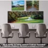 Augusta National Golf Club Camellia Hole 10 Founders Circle poster artwork Founders Circle pic Magnolia Lane painting print 5ANGC1pan5x4s 4