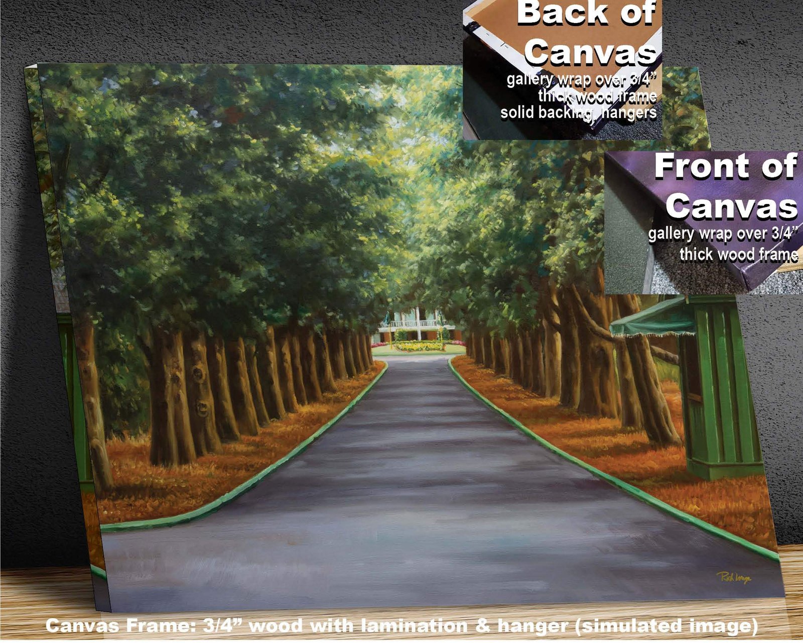 Augusta National Golf Club Camellia Hole 10 Founders Circle poster artwork Founders Circle pic Magnolia Lane painting print 5ANGC1pan5x4s 8