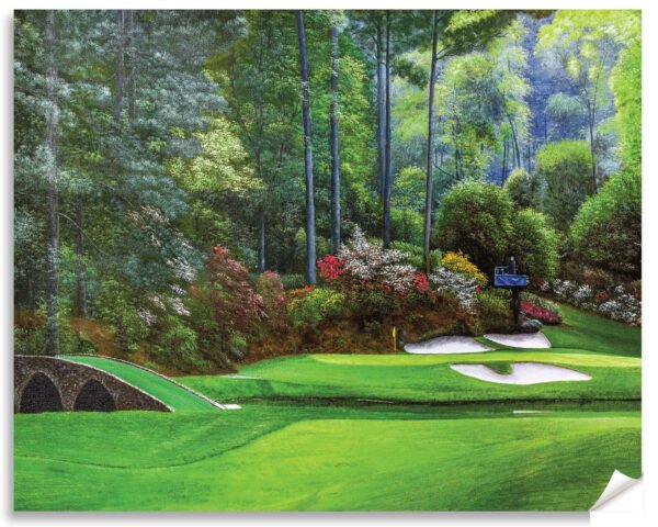 Augusta National Golf Club Clubhouse Club House Amen Corner the Masters of Augusta canvas prints Golden Bell Hole 12 art on wall wall decor wall art 4ANGC4 12