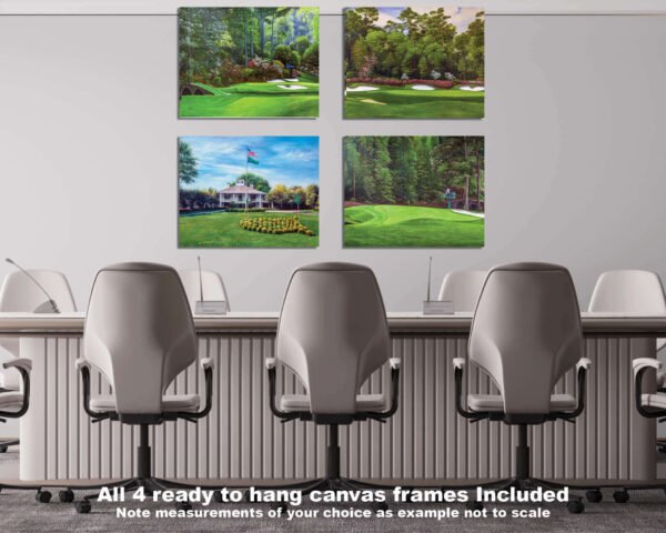 Augusta National Golf Club Clubhouse Club House Amen Corner the Masters of Augusta canvas prints Golden Bell Hole 12 art on wall wall decor wall art 4ANGC4 4