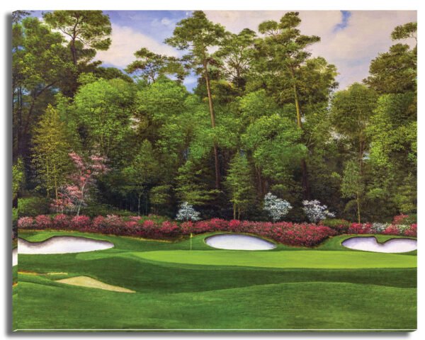 Augusta National Golf Club Clubhouse Club House Amen Corner the Masters of Augusta canvas prints Golden Bell Hole 12 art on wall wall decor wall art 4ANGC4 6