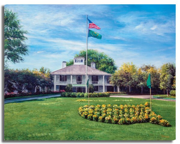 Augusta National Golf Club Clubhouse Club House Amen Corner the Masters of Augusta canvas prints Golden Bell Hole 12 art on wall wall decor wall art 4ANGC4 7