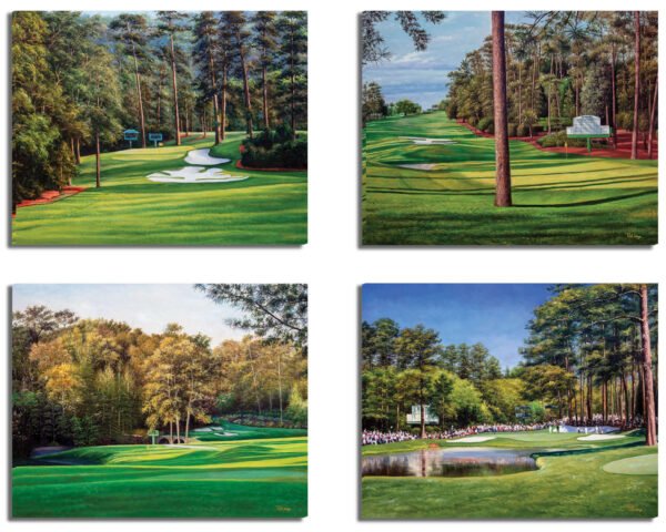Augusta National Golf Club Clubhouse Club House Amen Corner wall art canvas prints wall decor the Masters of Augusta art on wall Clubhouse Club House Golden Bell Hole 12 5ANGC4