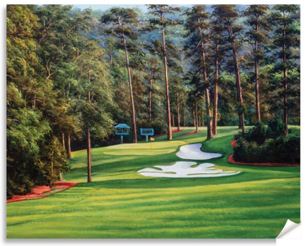 Augusta National Golf Club Clubhouse Club House Amen Corner wall art canvas prints wall decor the Masters of Augusta art on wall Clubhouse Club House Golden Bell Hole 12 5ANGC4 12