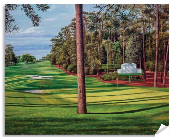 Augusta National Golf Club Clubhouse Club House Amen Corner wall art canvas prints wall decor the Masters of Augusta art on wall Clubhouse Club House Golden Bell Hole 12 5ANGC4 13