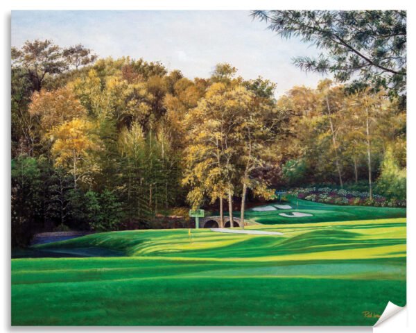Augusta National Golf Club Clubhouse Club House Amen Corner wall art canvas prints wall decor the Masters of Augusta art on wall Clubhouse Club House Golden Bell Hole 12 5ANGC4 14