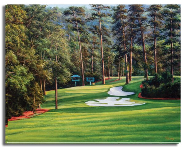 Augusta National Golf Club Clubhouse Club House Amen Corner wall art canvas prints wall decor the Masters of Augusta art on wall Clubhouse Club House Golden Bell Hole 12 5ANGC4 5
