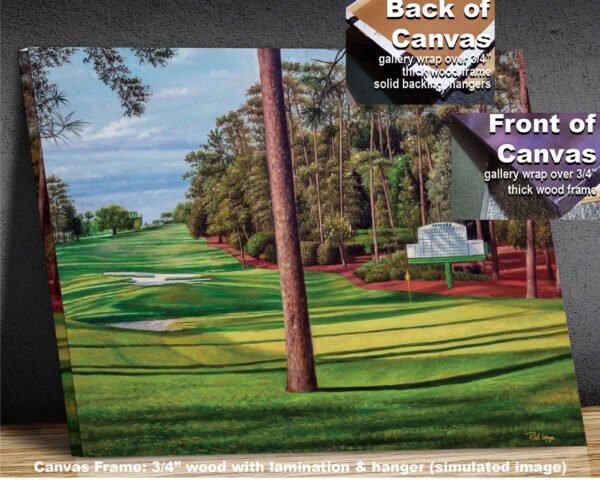 Augusta National Golf Club Clubhouse Club House Amen Corner wall art canvas prints wall decor the Masters of Augusta art on wall Clubhouse Club House Golden Bell Hole 12 5ANGC4 9