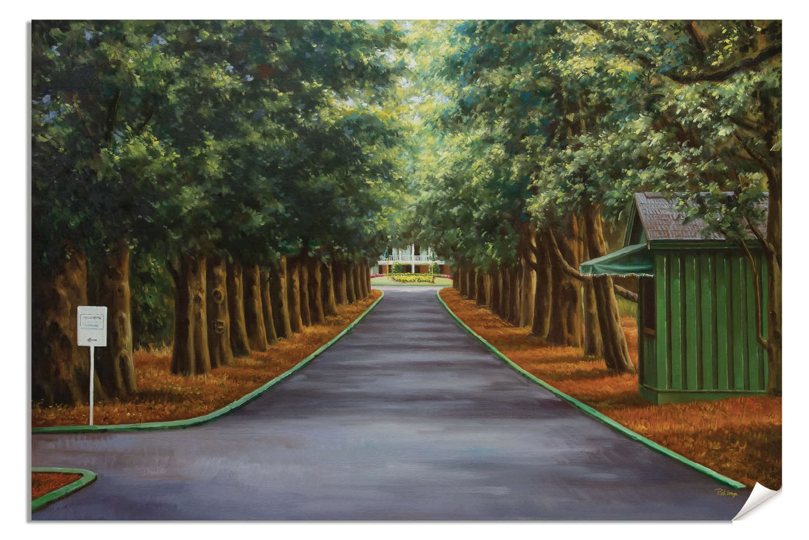 Augusta National Golf Club Course Masters pic Magnolia Lane poster PGA painting print artwork ANGCMgnLnRiOil1 RichimageArt.com