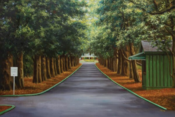 Augusta National Golf Club Course Masters pic Magnolia Lane poster PGA painting print artwork ANGCMgnLnRiOil1 RichimageArt.com 1