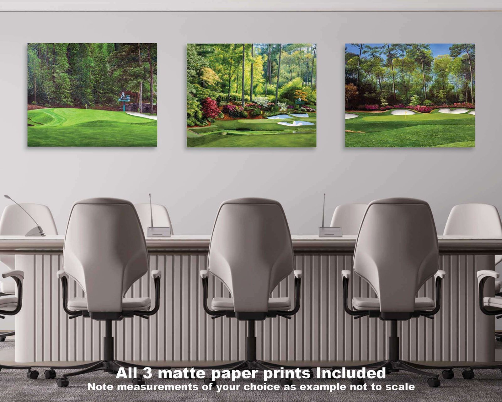 Augusta National Golf Club Golden Bell Hole 12 Redbud Hole artwork poster Golf painting print pic 4ANGC3 16