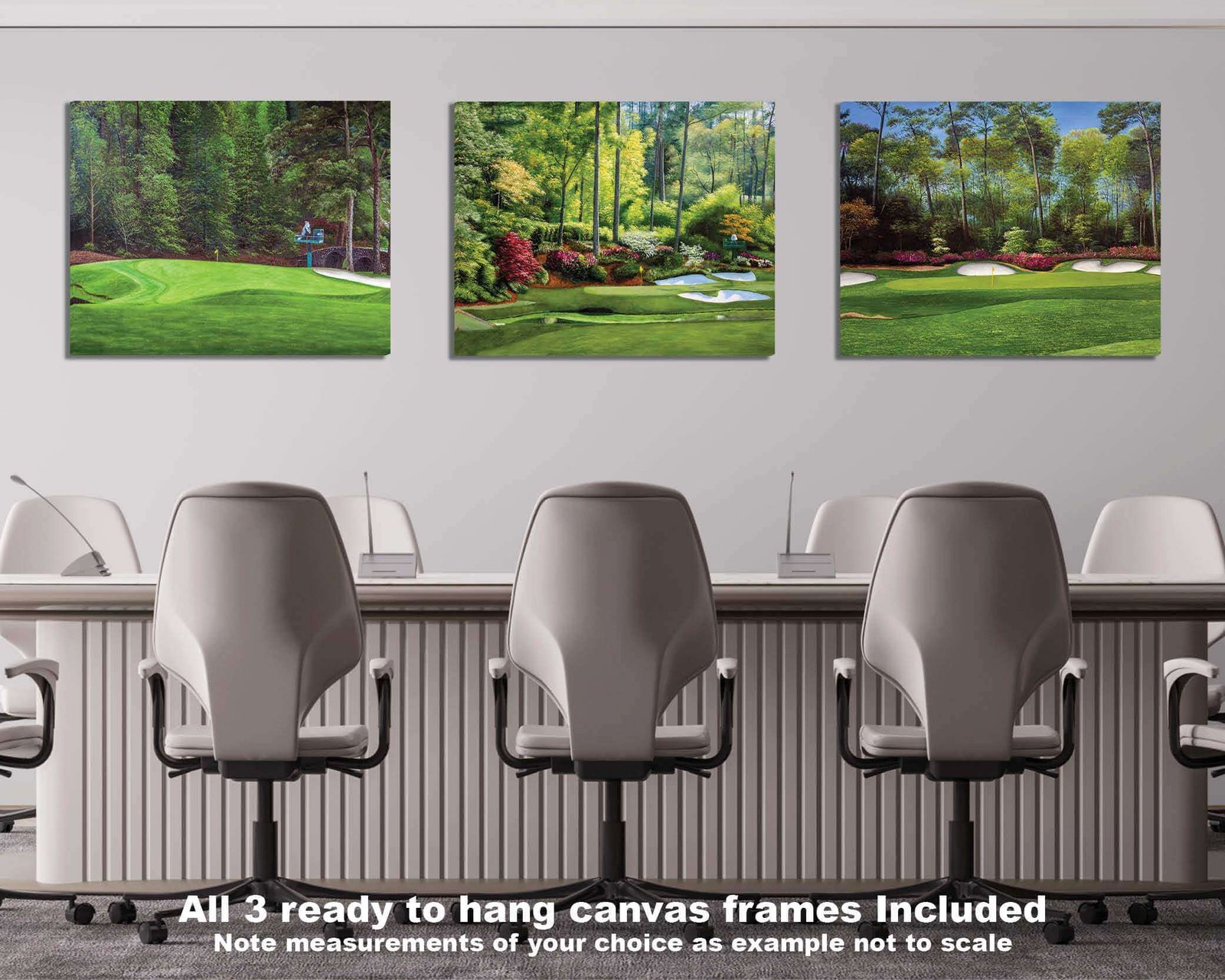 Augusta National Golf Club Golden Bell Hole 12 Redbud Hole artwork poster Golf painting print pic 4ANGC3 4