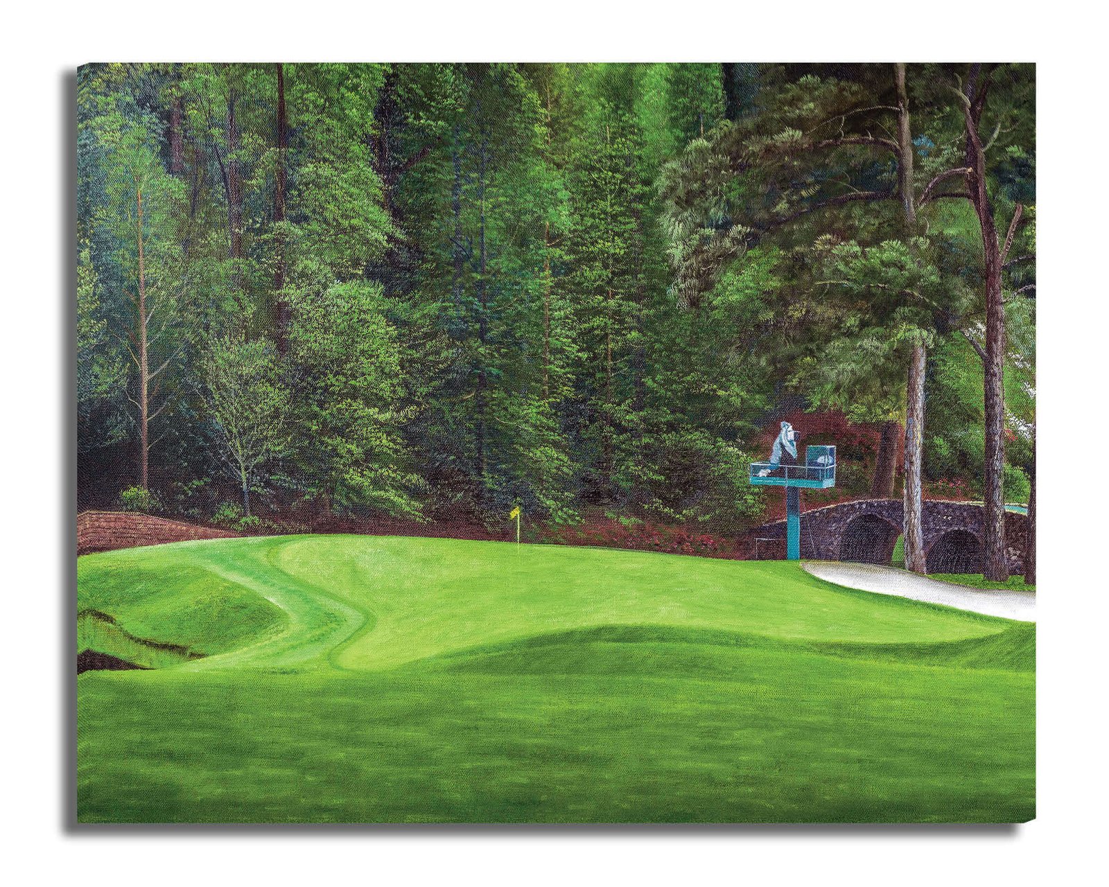 Augusta National Golf Club Golden Bell Hole 12 Redbud Hole artwork poster Golf painting print pic 4ANGC3 5