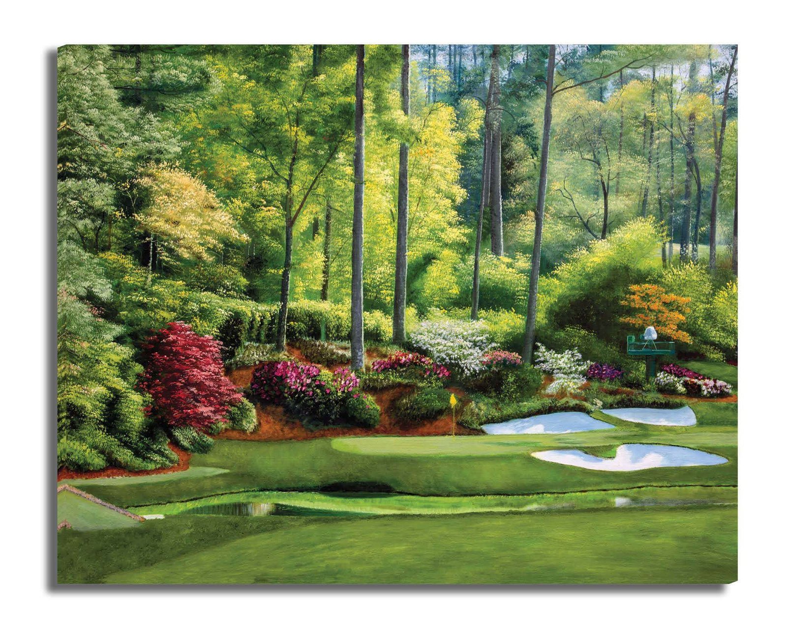 Augusta National Golf Club Golden Bell Hole 12 Redbud Hole artwork poster Golf painting print pic 4ANGC3 6
