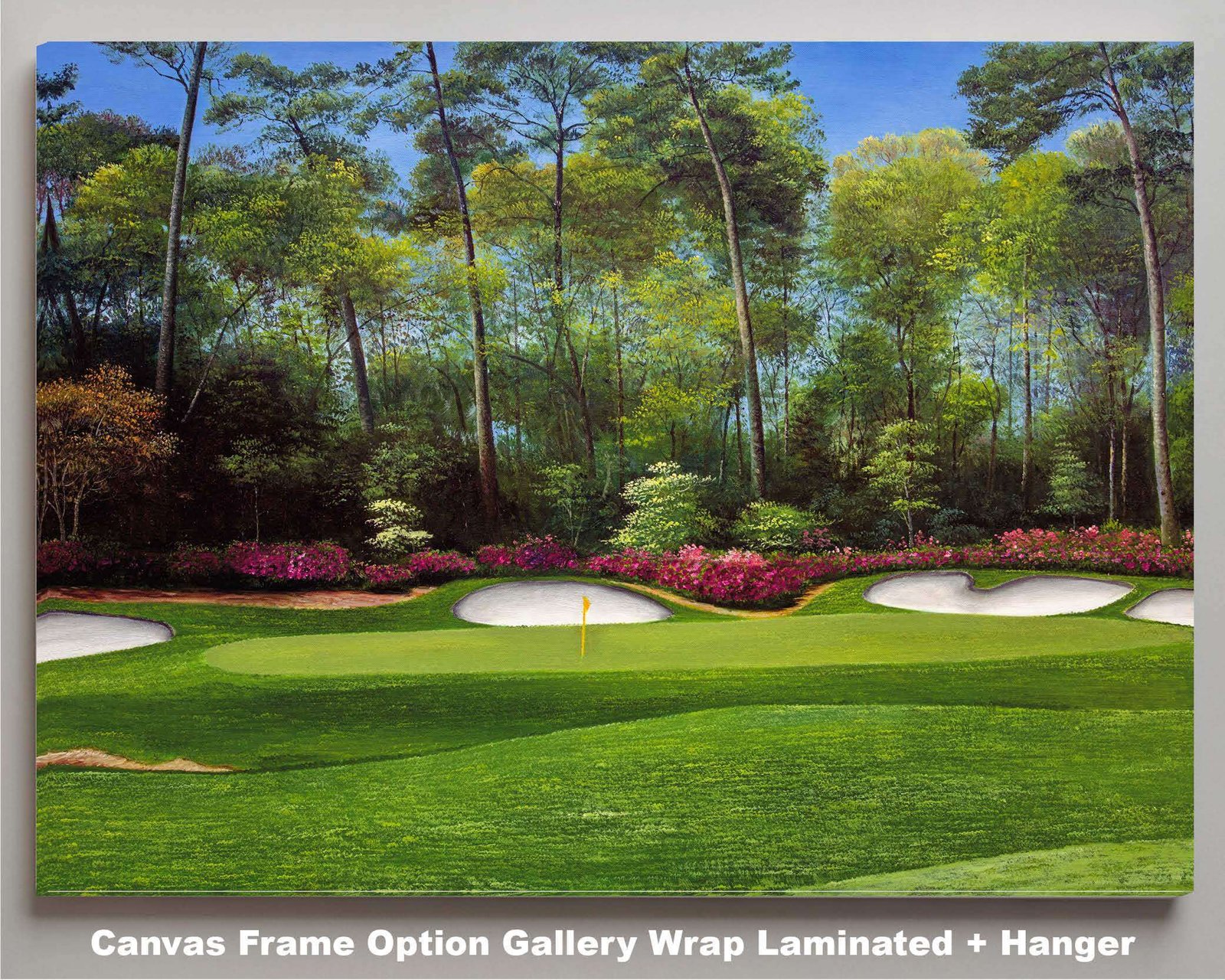 Augusta National Golf Club Golden Bell Hole 12 Redbud Hole artwork poster Golf painting print pic 4ANGC3 9