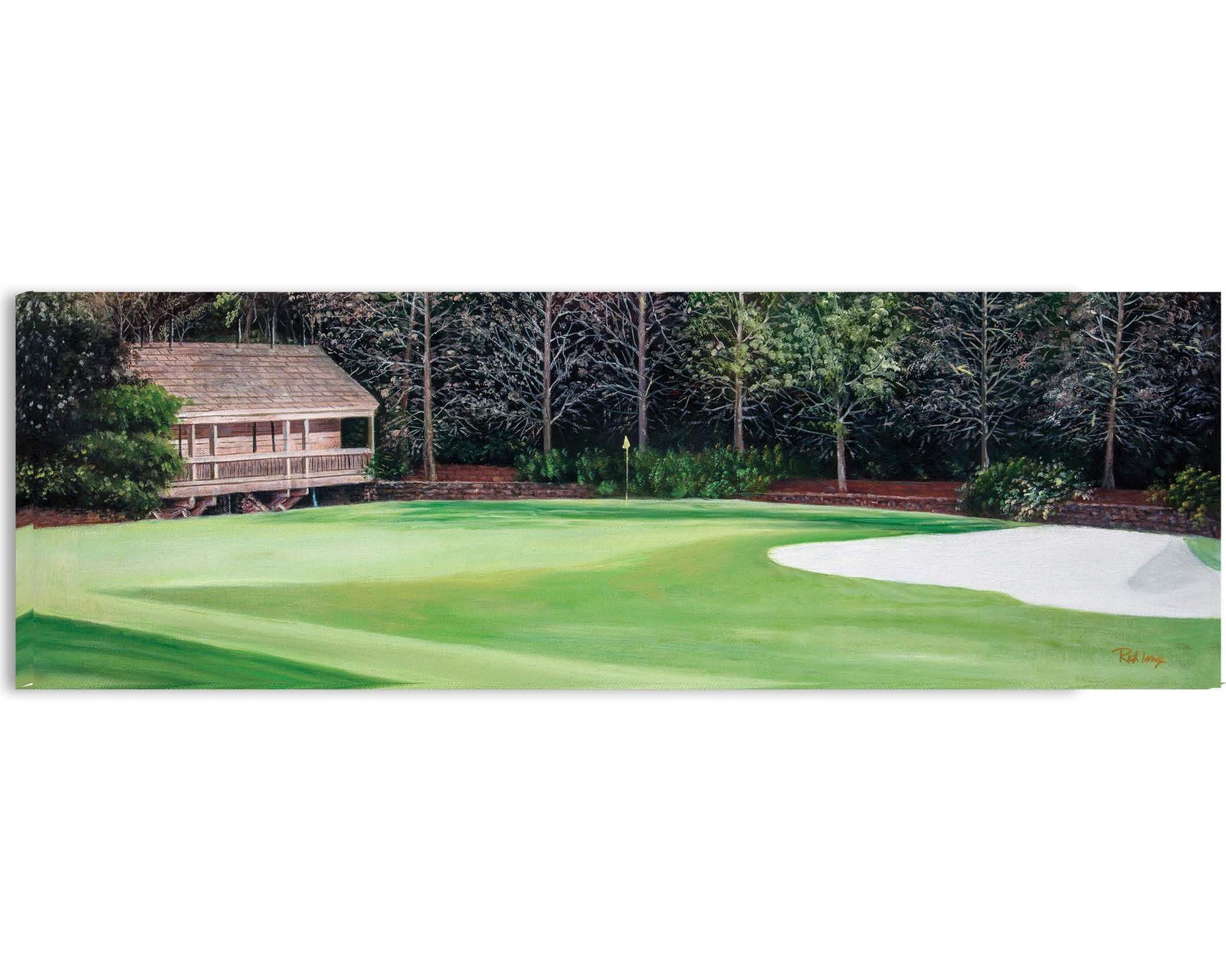 Augusta National Golf Club Golf Pan4 Amen Corner poster artwork panorama Azalea Hole 13 painting print Golf Pan4 Golden Bell Hole 12 4ANGC1pan5x4s 5
